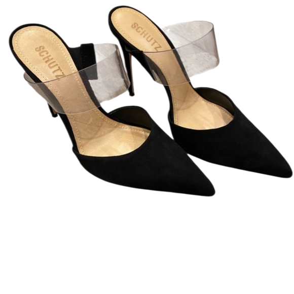 SCHUTZ Sionne Suede Heels• Sz 7.5 GUC - Picture 3 of 9